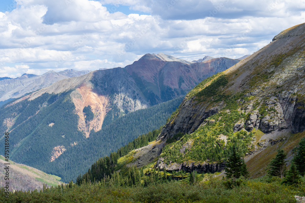 Views hiking in the San Juan Mountain range in southern Colorado.