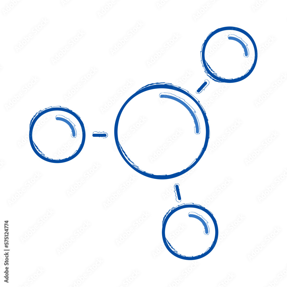 molecule brush on white background, vector illustration. molecule brush on white background, vector illustration.