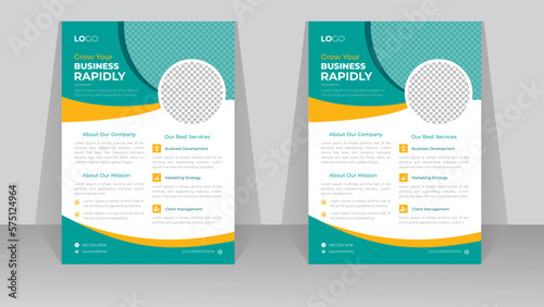 Corporate business flyer template abstract a4 layout design, Vector promotion and marketing poster modern banner for report, Creative professional leaflet advertisement cover.