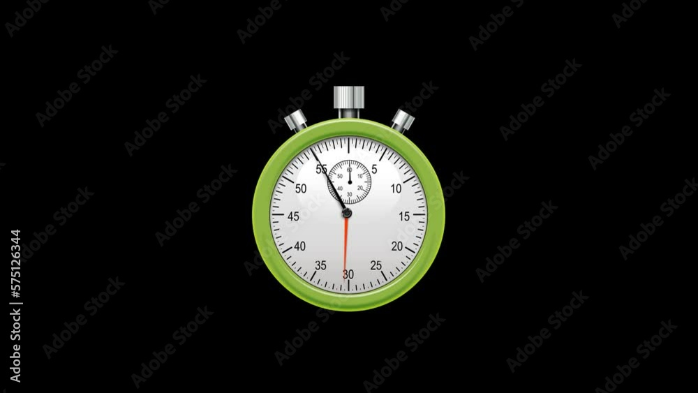 60 Second Countdown Clock Stop Watch With Alpha Video 60 Second Countdown Clock Stop Watch With Alpha Video