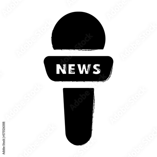 news brush on white background, vector illustration.