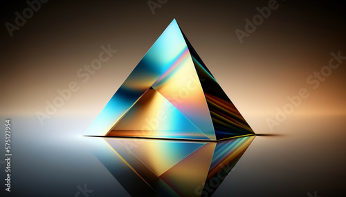 beautiful prismatic light prism diamond abstract background with rainbow colors new quality universal joyful colorful  stock image illustration wallpaper design, Generative AI photo