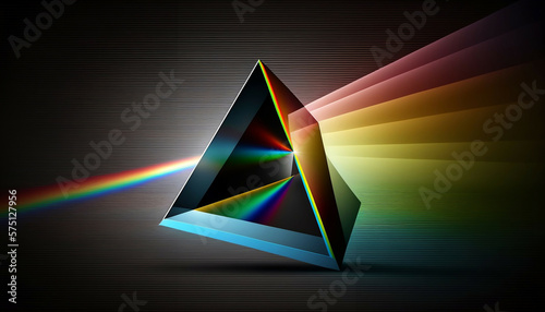 beautiful prismatic light prism diamond abstract background with rainbow colors new quality universal joyful colorful stock image illustration wallpaper design, Generative AI