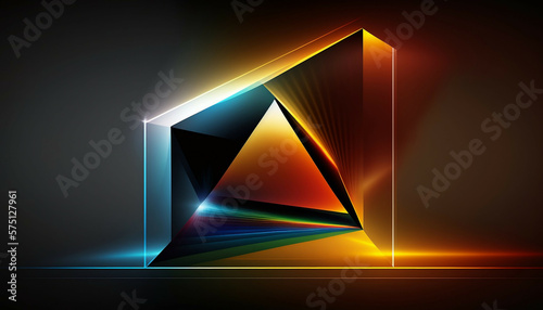 beautiful prismatic light prism diamond abstract background with rainbow colors new quality universal joyful colorful stock image illustration wallpaper design, Generative AI