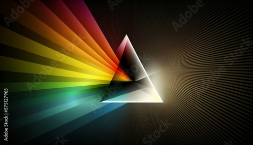 beautiful prismatic light prism diamond abstract background with rainbow colors new quality universal joyful colorful  stock image illustration wallpaper design, Generative AI