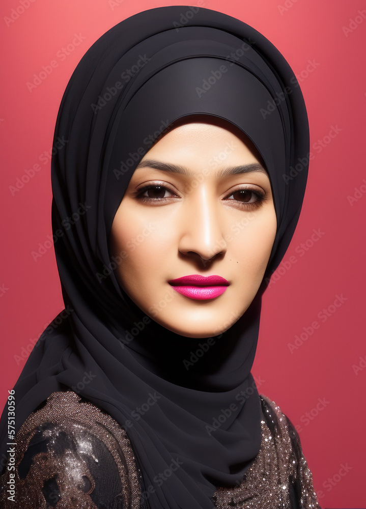 ethnic woman in hijab, Generative AI ethnic woman in hijab, Generative AI