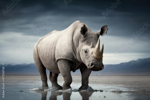 Northern white rhino photo