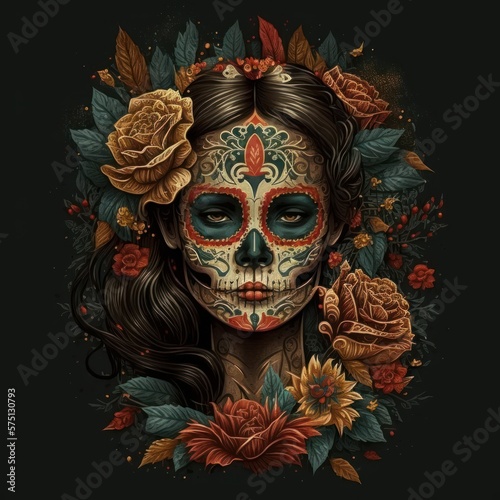 Illustration of day of the dead