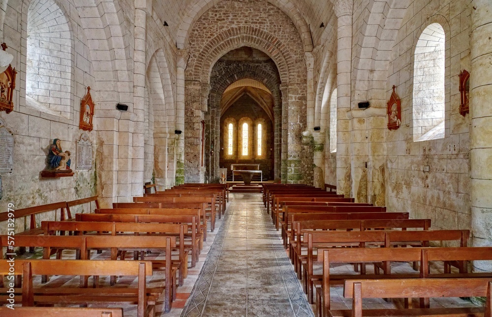 ⁨Eglise Saint Jean Baptiste, Chassenon⁩, Charente, ⁨France⁩