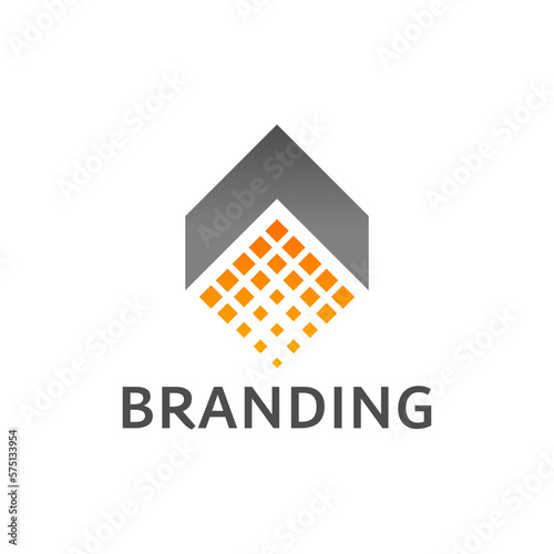 Digital Pixels Letter A Logo
