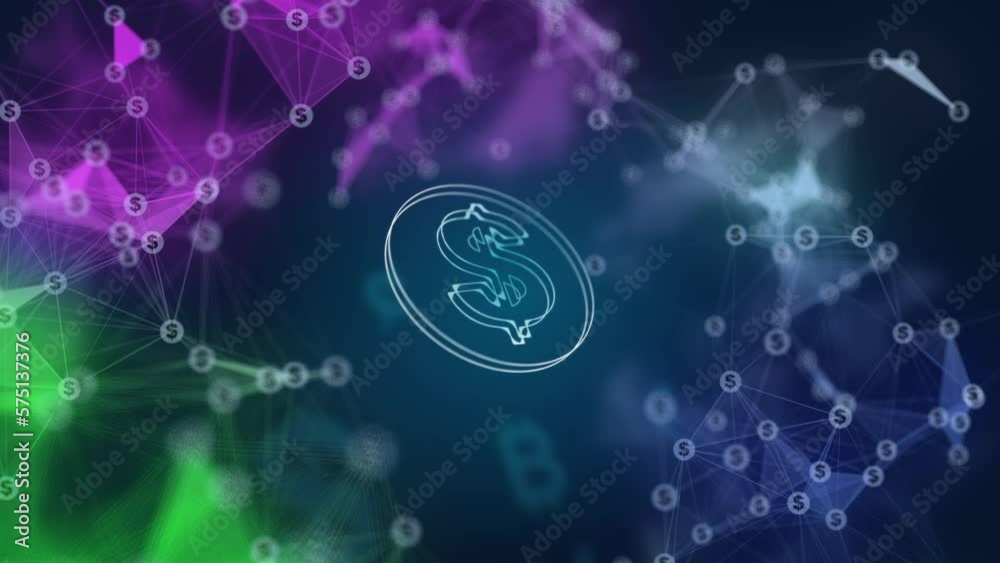 animated-dollar-symbol-in-a-circle-futuristic-blue-3d-background-with