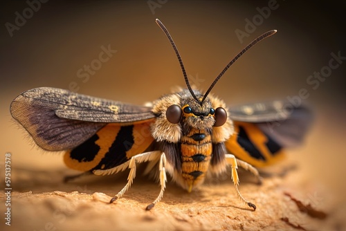 photograph of a moth feasting on an Indian supper Generative AI