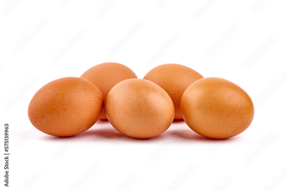 Chicken eggs, isolated on white background. Chicken eggs, isolated on white background.
