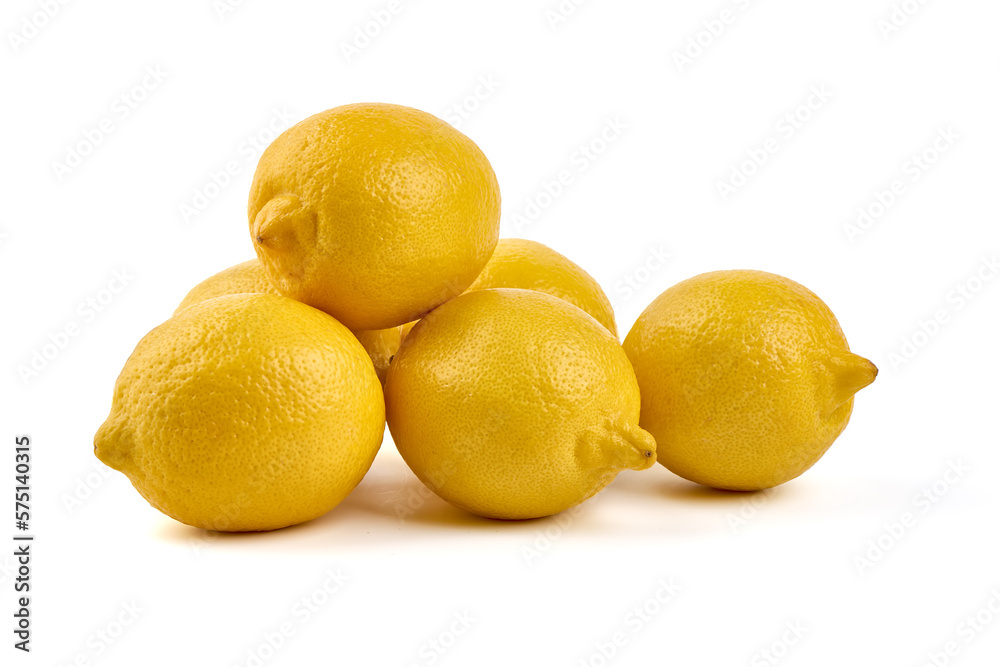 Fresh lemon, isolated on white background. Fresh lemon, isolated on white background.