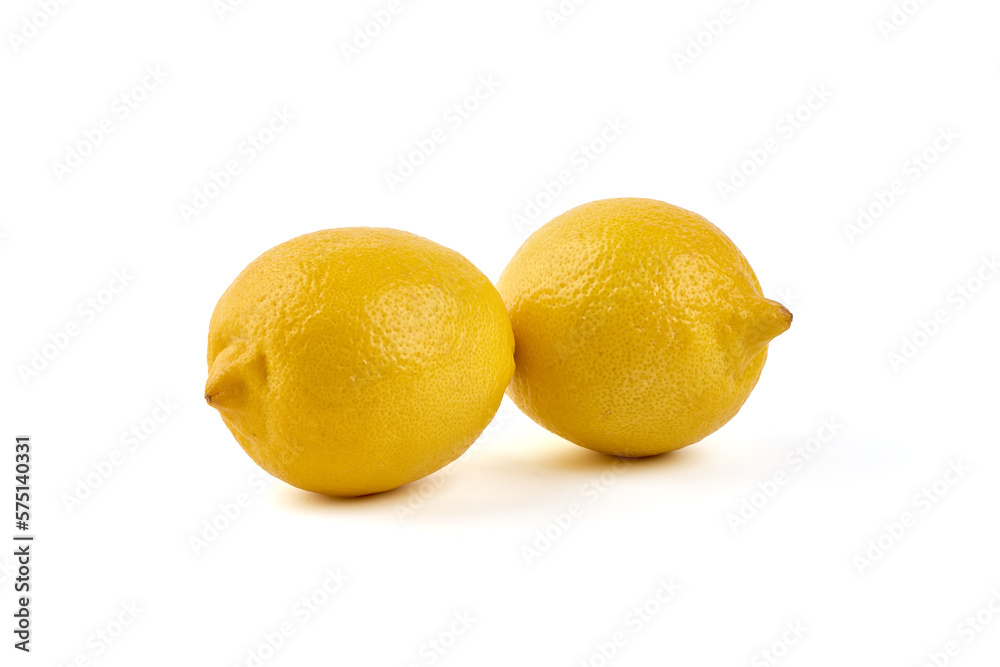 Fresh lemon, isolated on white background. Fresh lemon, isolated on white background.