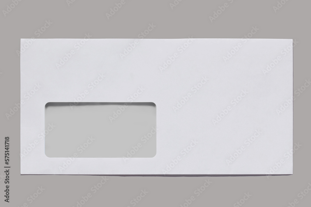 Envelope with window isolated on neutral background Envelope with window isolated on neutral background