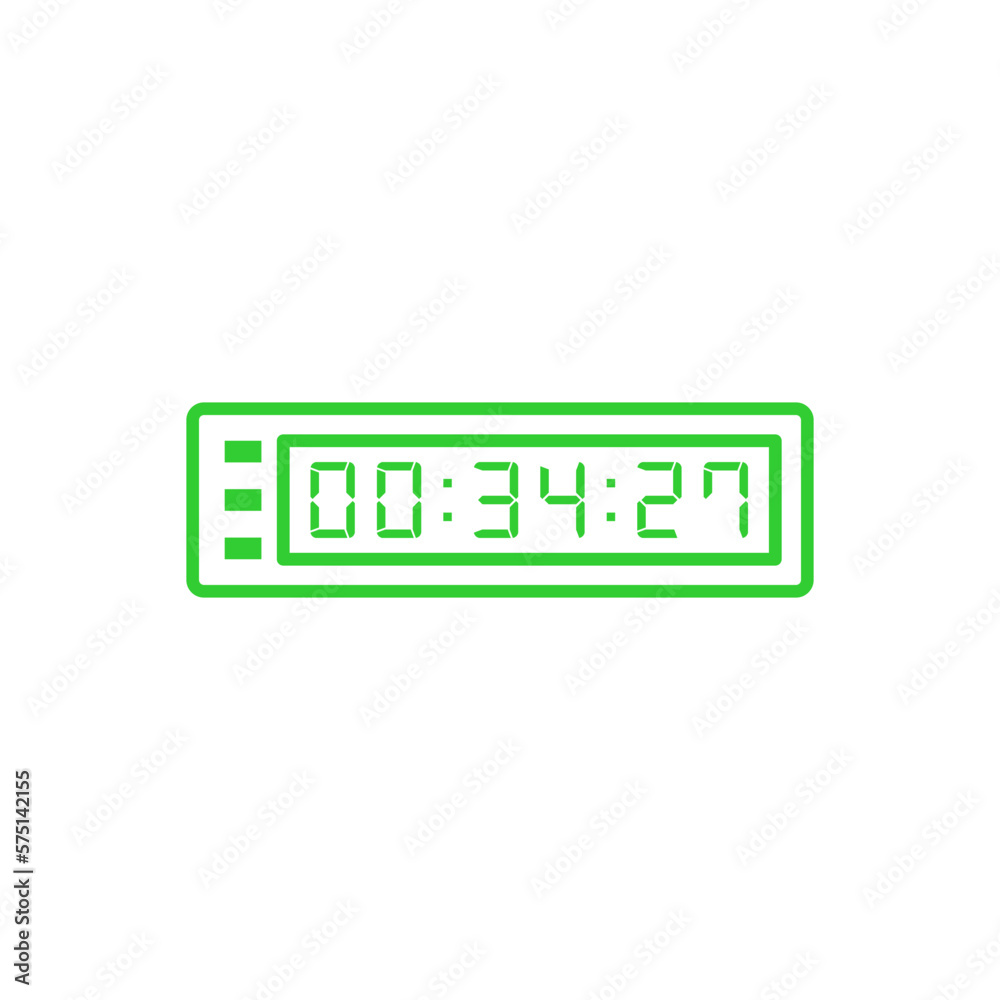 Digital clock icon vector design illustration. Digital clock icon vector design illustration.
