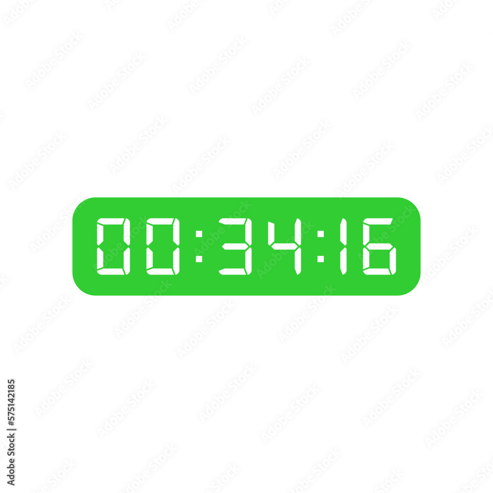 Digital clock icon vector design illustration. Digital clock icon vector design illustration.