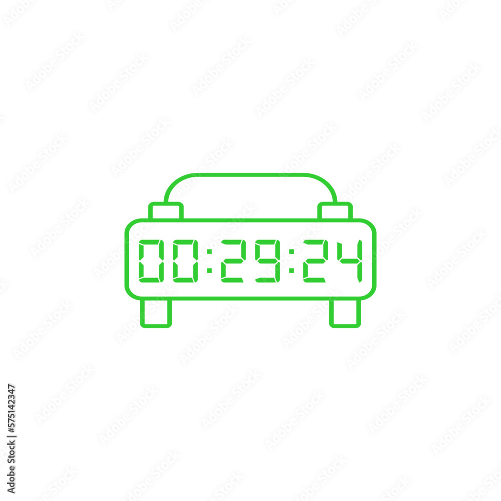 Digital clock icon vector design illustration. Digital clock icon vector design illustration.