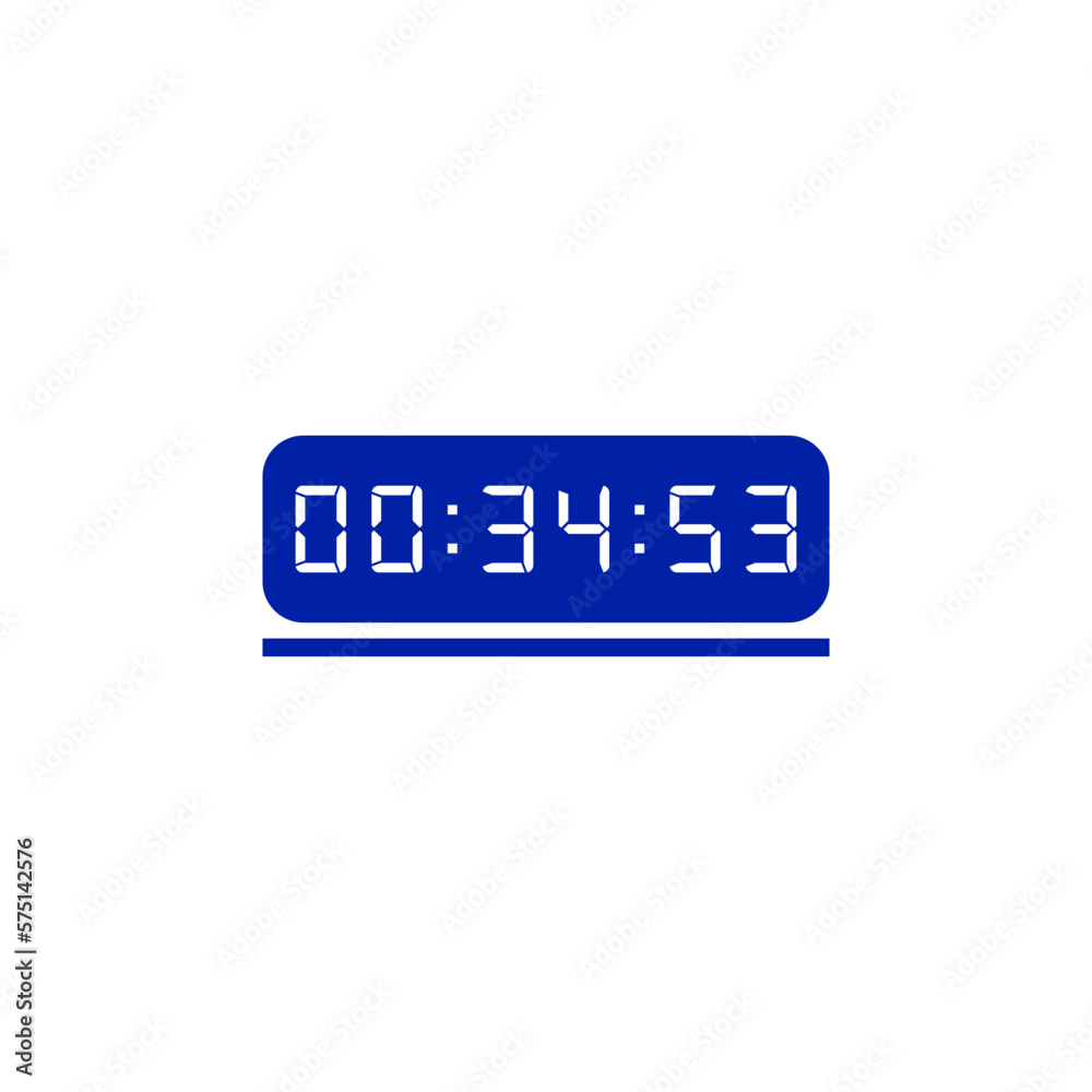 Digital clock icon vector design illustration. Digital clock icon vector design illustration.