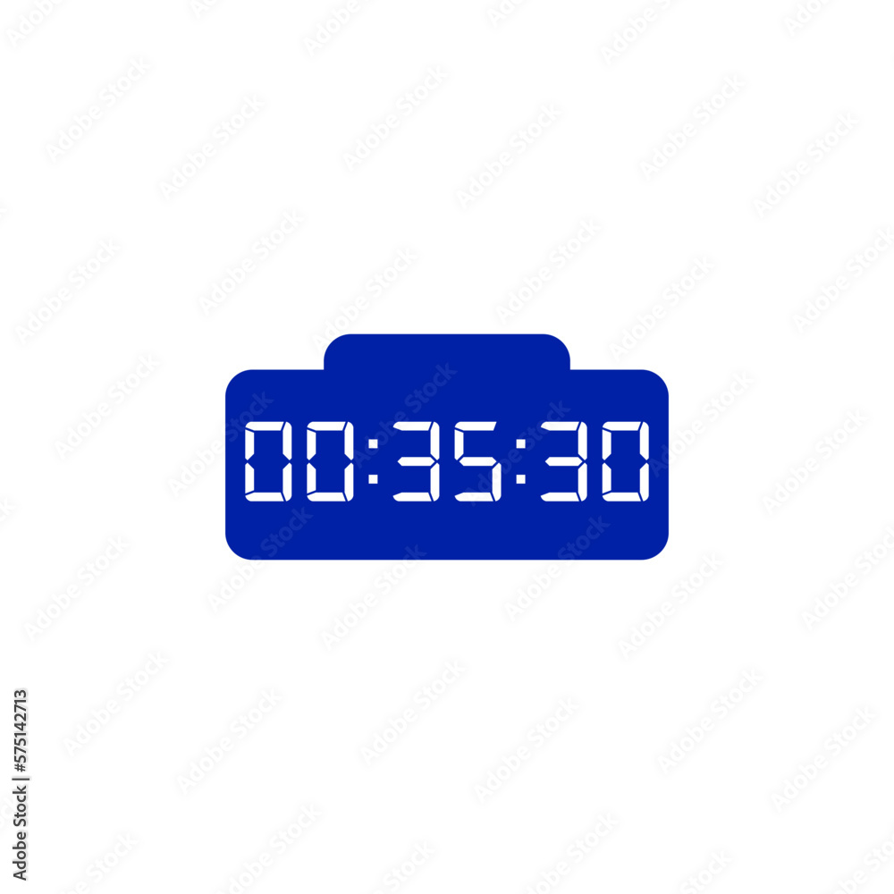 Digital clock icon vector design illustration. Digital clock icon vector design illustration.