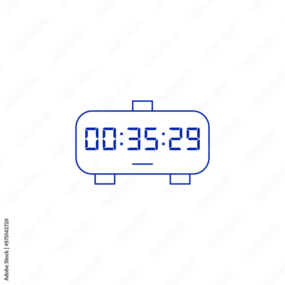 Digital clock icon vector design illustration. Digital clock icon vector design illustration.
