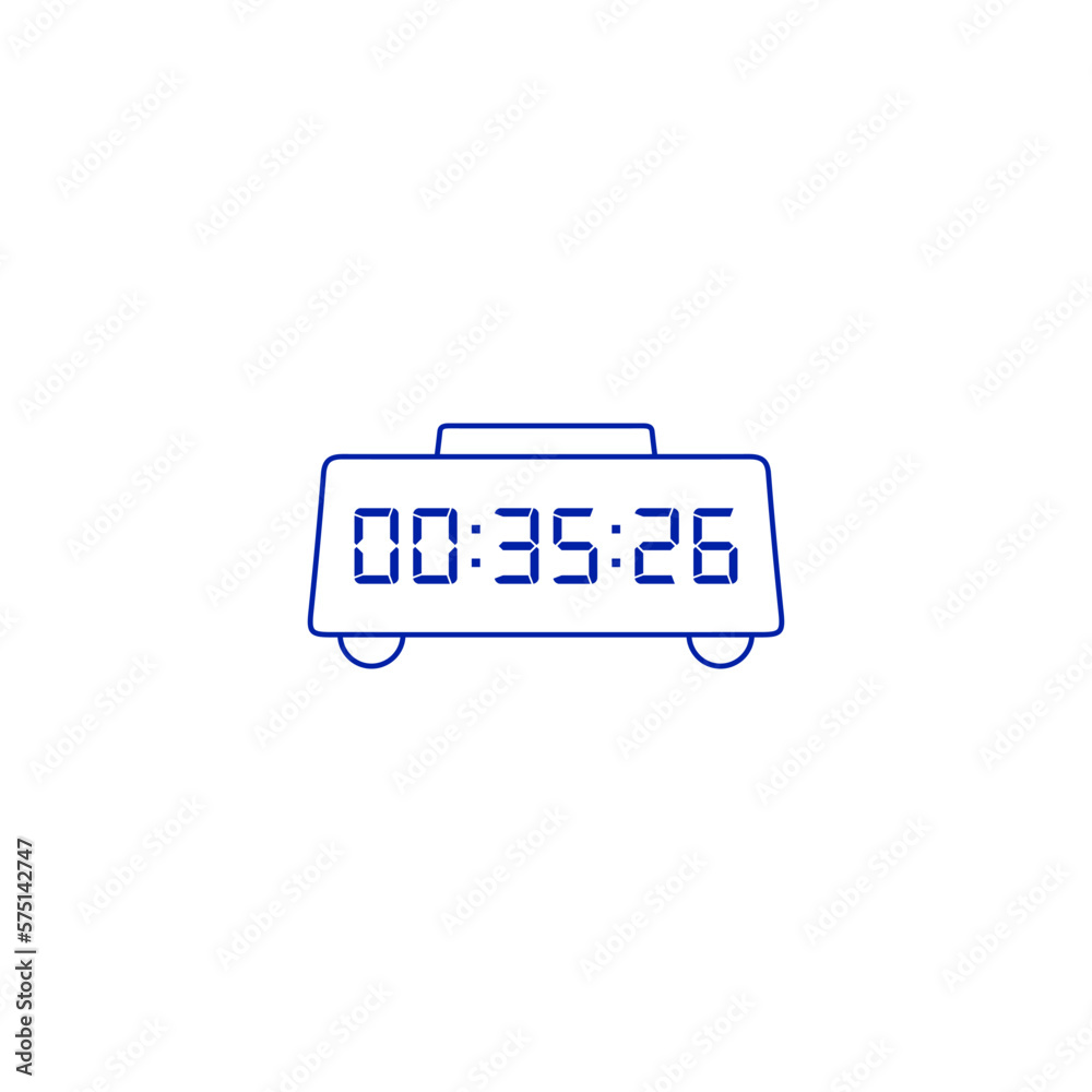 Digital clock icon vector design illustration. Digital clock icon vector design illustration.