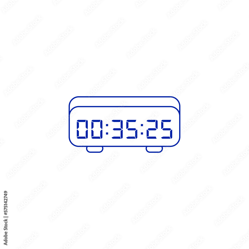 Digital clock icon vector design illustration. Digital clock icon vector design illustration.