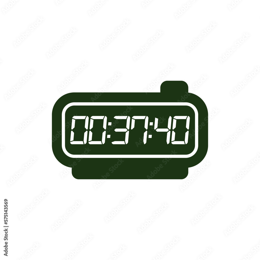 Digital clock icon vector design illustration. Digital clock icon vector design illustration.
