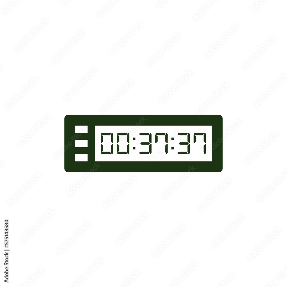 Digital clock icon vector design illustration. Digital clock icon vector design illustration.
