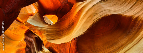 scenic antelope canyon page in arizona. abstract background and travel concept.