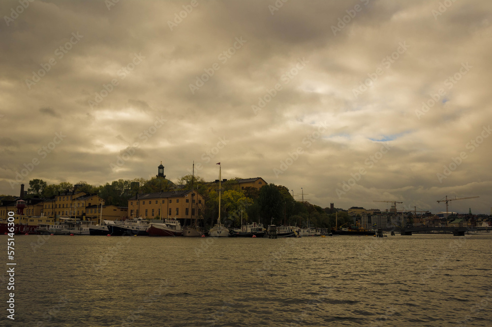 sailing in the fjord of stockholm
