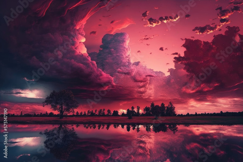Deep Burgundy Sky: A Stunning Color Palette