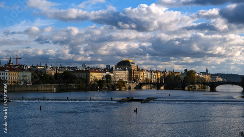 Narodni Divadlo View From Vltava River National Theatre In Prague