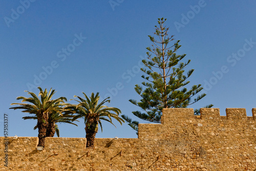 Assillah, la perla bianca dell'Atlantico. Marocco. Case bianche con finiture indaco e verde e pitture murali fanno di questa piccola città un esempio di bellezza architettonica