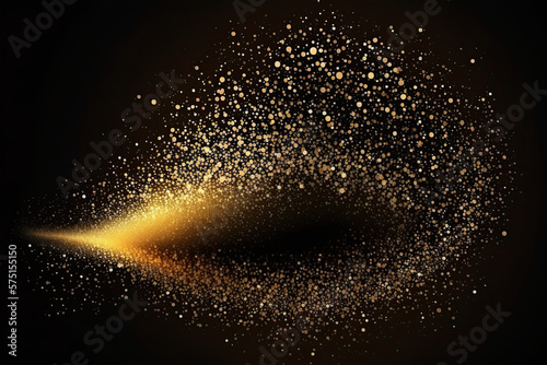 Glittering vector dust on a black background. Golden sparkling lights. Christmas Holiday glow particle. Magic star effect. Shine background. Festive party design  christmas  light  water  snow  star  