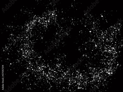 black and white splashes, black background with copy space