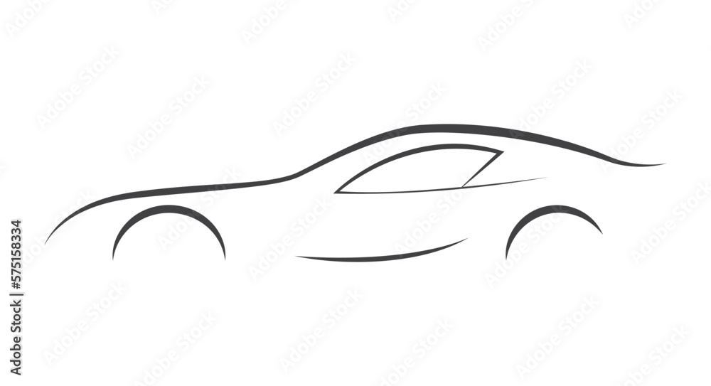 Minimal Car Logo Design - Car Icon Vector Illustration Template Design - Sketch of a Car Minimal Car Logo Design - Car Icon Vector Illustration Template Design - Sketch of a Car