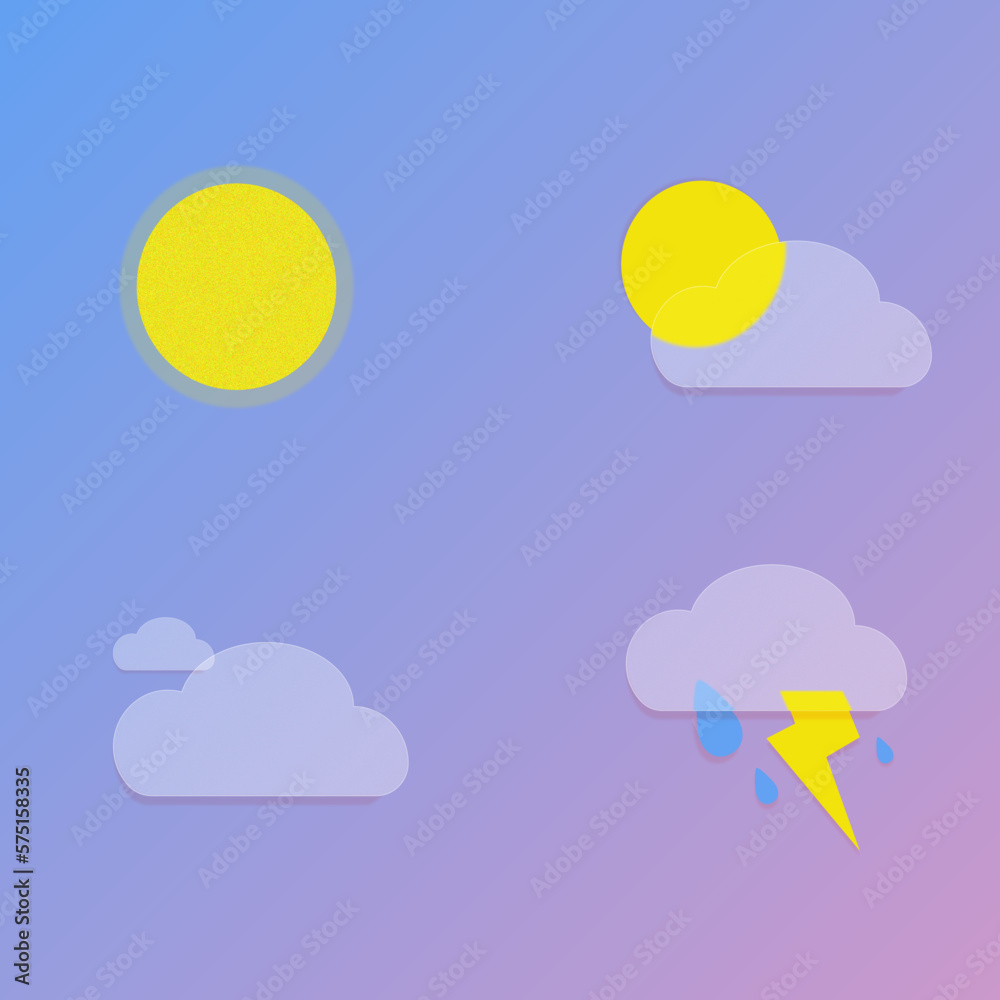 Glass morphism weather icons Glass morphism weather icons