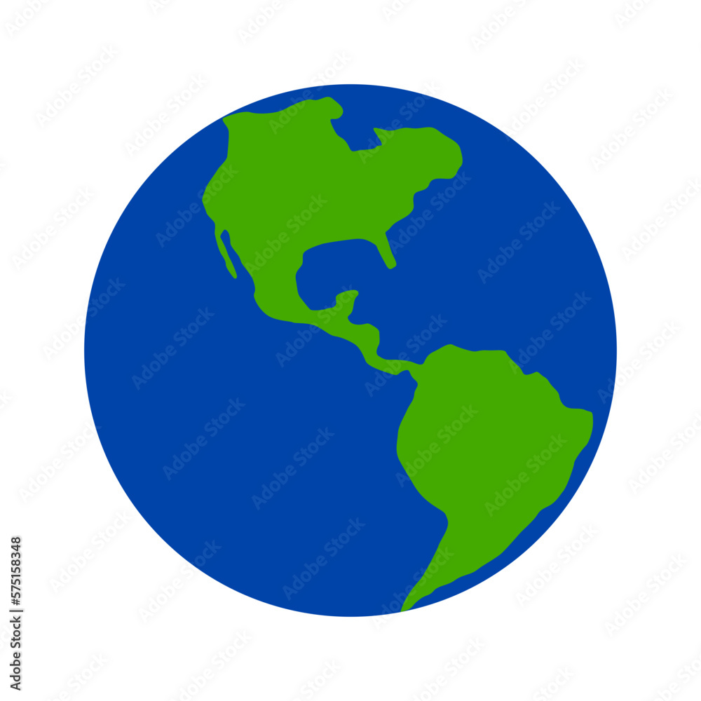 Basic Earth World Globe Symbol Icon. Vector Image.