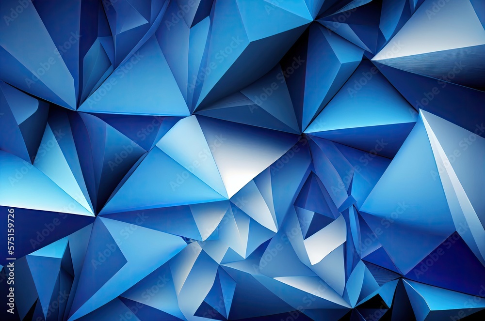 Blue Triangle Texture Background Generative AI Blue Triangle Texture Background Generative AI
