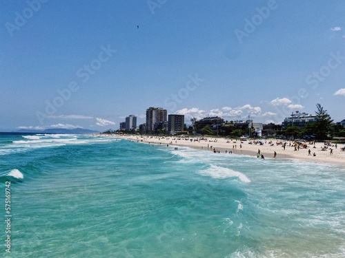 Fototapeta Naklejka Na Ścianę i Meble -  view of the Barra da Tijuca beach