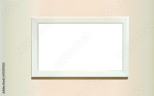 Realistic empty frame on light background. Border for your creative project, mockup for you business project. 