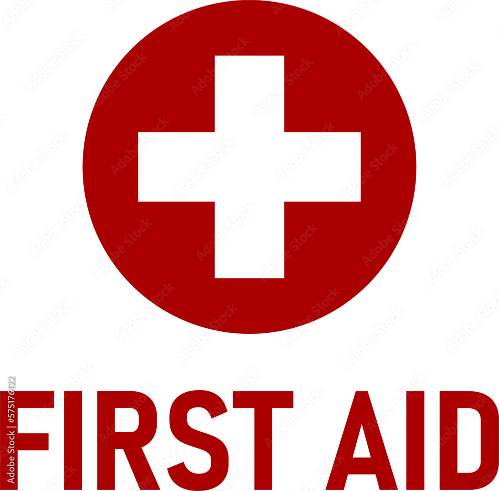 Obraz premium First Aid Healthcare Kit Sign Icon with Cross. Vector Image.