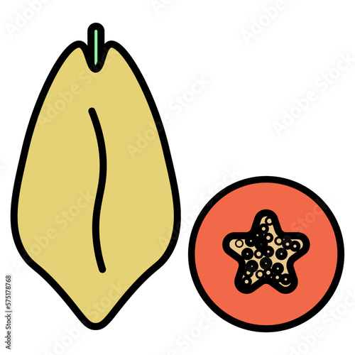 papaya illustration