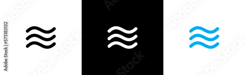 Simple wave icon. flowing symbol. sea or ocean signs, vector illustration