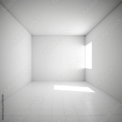 minimalist white empty room GENERATIVE AI