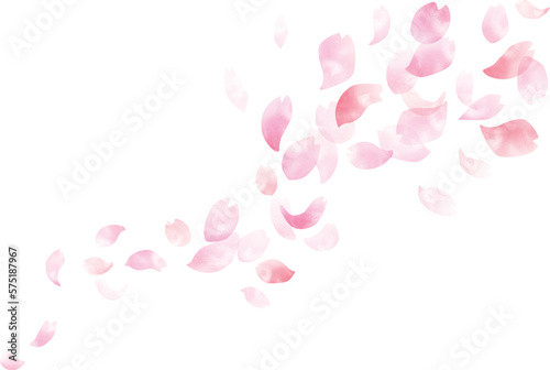 水彩 桜フレームデザイン