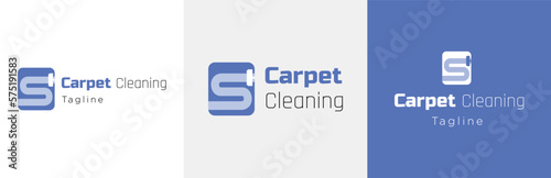 Free Download Carpet cleaner business logo design set, carpets cleaning modern logotype symbol, steam washer emblem concept, vacuum blanket cleansing editable commercial illustration, branding, brand identity - GFXLoad