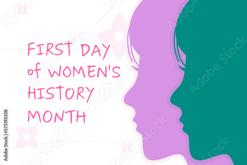 Womens history month, happy womens day vector illustration © M